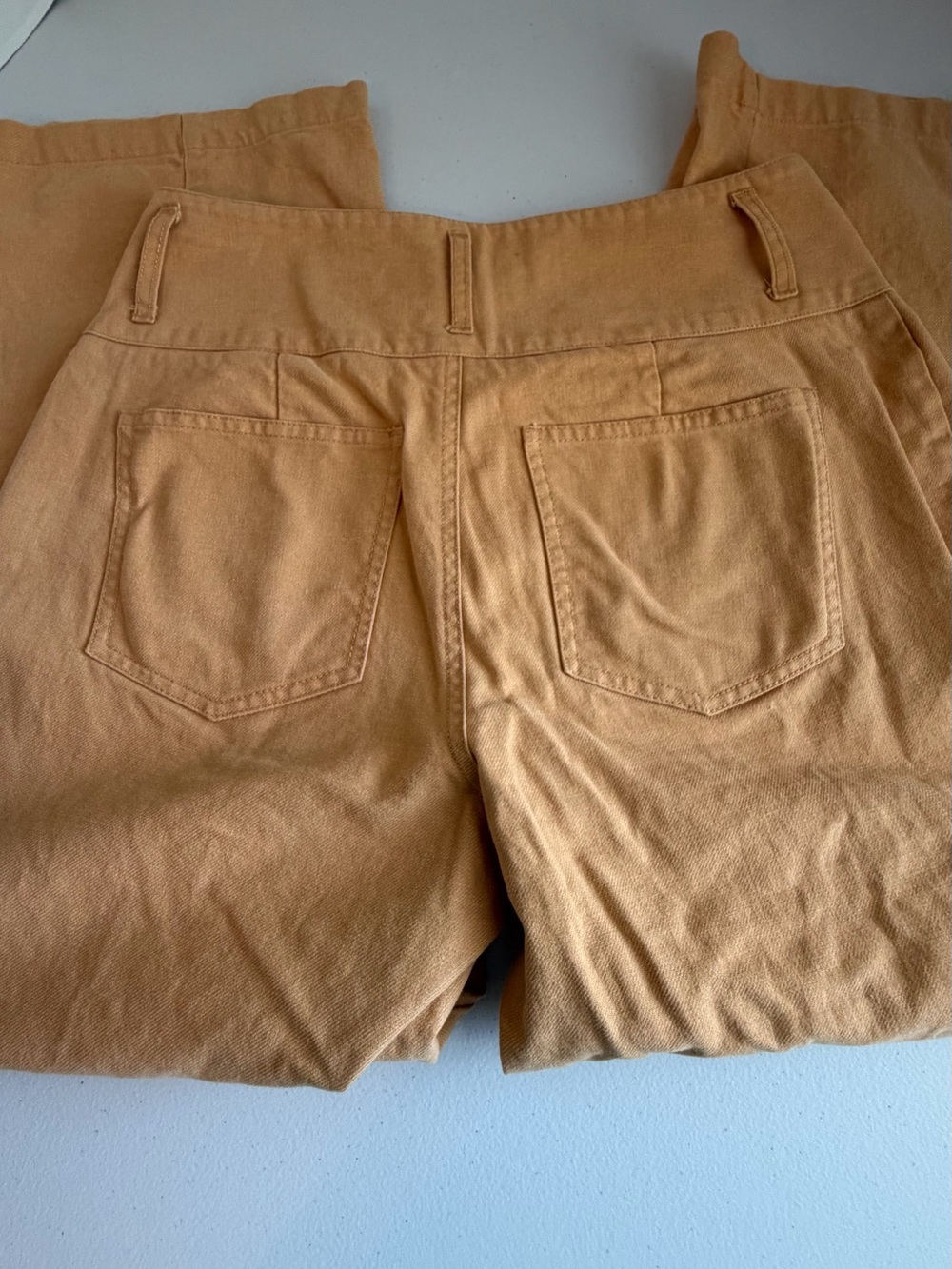 Rag Poets High-Waist Wide Leg Capris Tan Size 27 - Picture 6 of 8